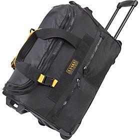 A. Saks()/EXPANDABLE 20in Rolling Trolley Duffel/(Black)/(AE-20W)/Luggage