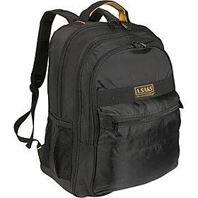 A. Saks()/EXPANDABLE Laptop Backpack/(Black)/(AE-12)/Electronics Cases