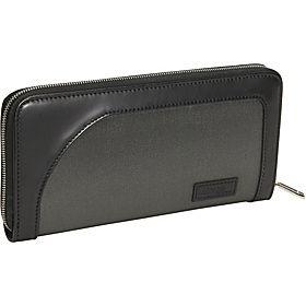 Aaron Irvin(アーロン アーヴィン)/Microfiber Zippered Bi-Fold Wallet/(Gunmetal)/(AA-MZBF)/Wallets & Accessories