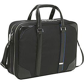 Aaron Irvin(アーロン アーヴィン)/Nylon Zip Laptop Brief w/ Side Access Computer Compartment/(Black)/(AA-NDZD)/Business & Laptop