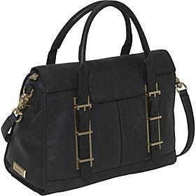 Botkier(ボトキエ)/Eden Buckle Detail Textured Satchel/(Matte Black)/(1113414-H)/Handbags