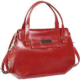 Botkier(ボトキエ)/Nicola Wooden Plaque Flap Satchel/(Caedinal)/(1213814-H)/Designer Handbags