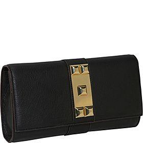 Vince Camuto(ヴィンス カムート)/Louise 2 Pyramid Stud Flap Clutch/(BLACK)/(VIN1072)/Handbags