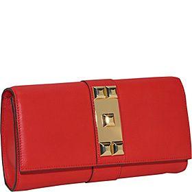 Vince Camuto(ヴィンス カムート)/Louise 2 Pyramid Stud Flap Clutch/(Grapefruit)/(VIN1072)/Handbags