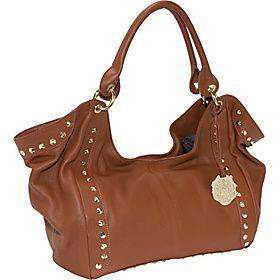 Vince Camuto(ヴィンス カムート)/Michelle Pebble Leather Stud Trim Tote/(CANYON BROWN)/(VIN1064)/Totes