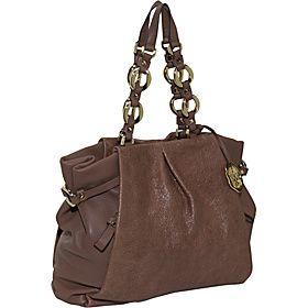 Vince Camuto(ヴィンス カムート)/Cristina Shark Napa Leather Contrast Inset Pleated Satchel/(Hazle Crackle)/(VIN1021)/Totes