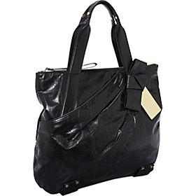 Vince Camuto(ヴィンス カムート)/Dylan Washed Lamb Leather Bow Tote/(BLACK)/(VIN1043)/Double Handles