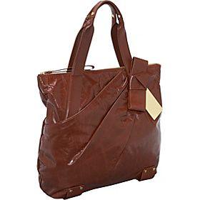 Vince Camuto(ヴィンス カムート)/Dylan Washed Lamb Leather Bow Tote/(Saddle)/(VIN1043)/Double Handles