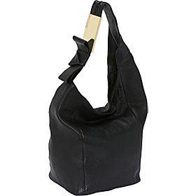 Vince Camuto(ヴィンス カムート)/Dylan Washed Lamb Leather Bow Hobo/(BLACK)/(VIN1054)/Hobos