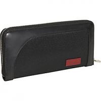 アーロン アーヴィン-Microfiber Zippered Bi-Fold Wallet-財布