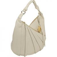 ヴィンス カムート-Danielle Two Tone Shrunken Leather Pleated Hobo-ホーボー